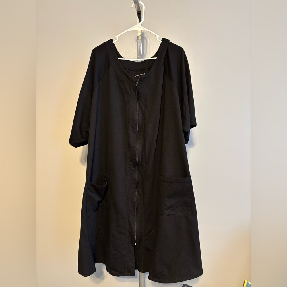 Dreams Co Women’s Swim Suit Cover Up Full Zip Short Sleeve Plus Size 4x